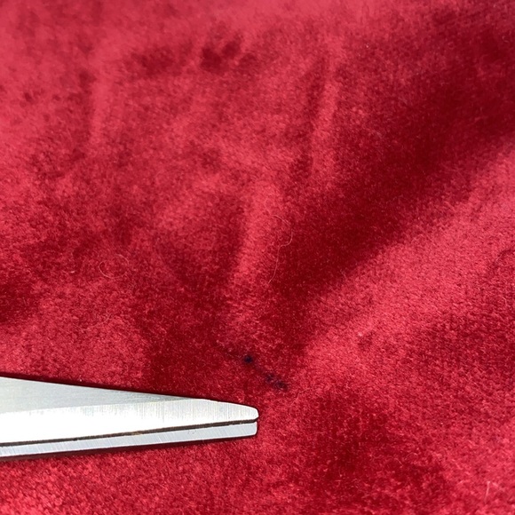 Pottery Barn Lola Christmas Holiday Stocking Red Cream 14 inch - Picture 8 of 9